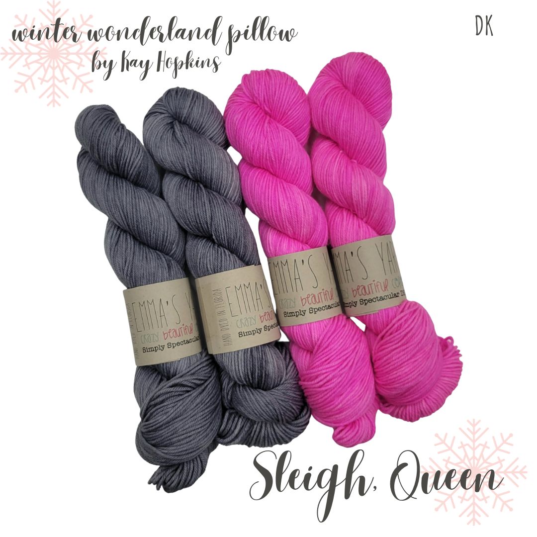 Sleigh, Queen - Winter Wonderland Pillow Kit (DK)