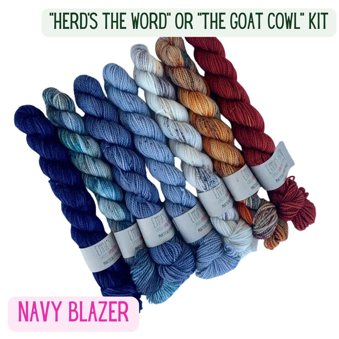 Navy Blazer - "Herd's The Word" OR  "The GOAT Cowl" Kit